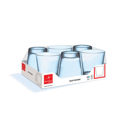 Bormioli Rocco Bicchiere Sestriere: Set 6 Pezzi Cl 24 Acqua Azzurro