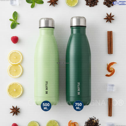 Borraccia Termica in Acciaio Inox 500/750 ml – Doppia Parete, Colori Assortiti, Bevande Fredde 24h e Calde 12h Borella Casalinghi srl