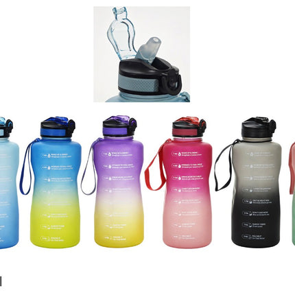 Sicignano Borraccia Motivazionale 2 Litri PETG Food Grade – BPA Free con Cannuccia, Orari per Bere e Bocca Larga, per Sport, Lavoro e Tempo Libero General Trade