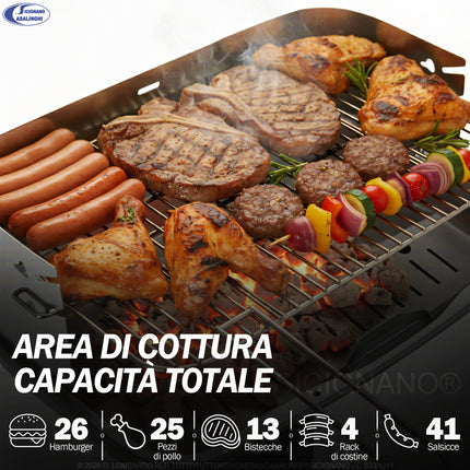 Barbecue a Carbonella in Acciaio con Accessori – Da Esterno Casalinghi Sicignano