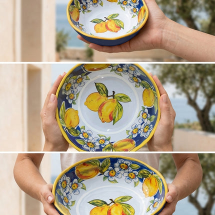 Insalatiera Melamina Infrangibile Cene All'Aperto Design Limoni Costiera Arca