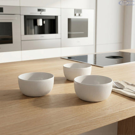 Set 3 Ciotole Impilabili Arca in Ceramica | Salvaspazio per Cucine Piccole (Ø 14 cm) Arca