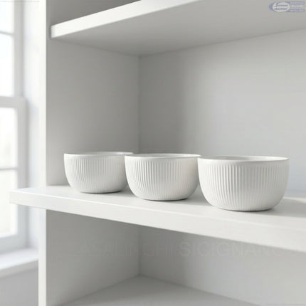 Set 3 Ciotole Impilabili Arca in Ceramica | Salvaspazio per Cucine Piccole (Ø 14 cm) Arca