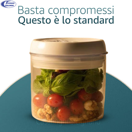 Arca Barattoli Ermetici "Salva Gusto" – Contenitori Sovrapponibili per Dispensa (Varie Misure) Arca