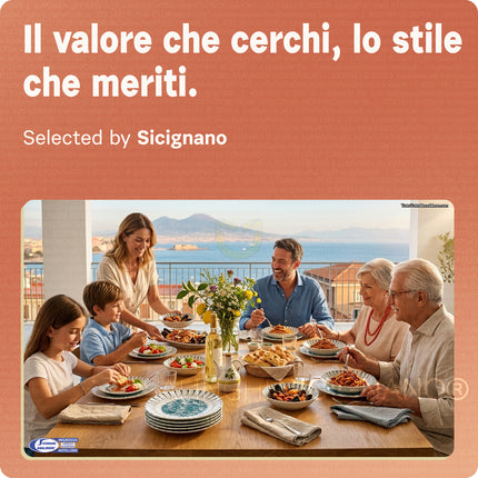 Servizio Piatti 18 Pezzi Porcellana Opera Blu – Set Tavola 6 Persone Elegante MMZ