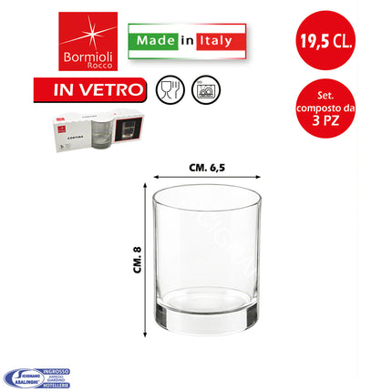 BICCHIERE CORTINA CONF. 3 PZ. CL.19,5 VINO Bormioli Rocco