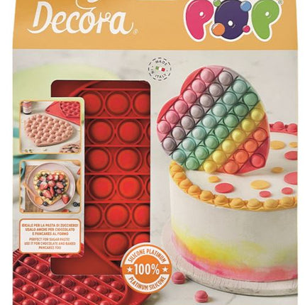 Decora Stampo in Silicone Cuore per Decorazioni Torte Decora
