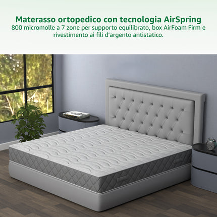 Materasso ARGENTO 800 Airspring 800 Molle Box Airform Doppio Lato Silver Antistatico Casalinghi Sicignano