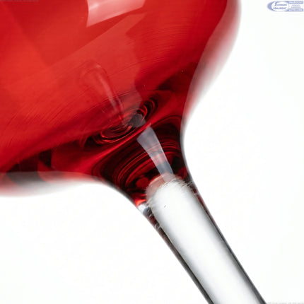 Set 6 Calici Rubino 43cl ARCA - Bicchieri in Vetro Temperato Rosso per Acqua e Cocktail Arca