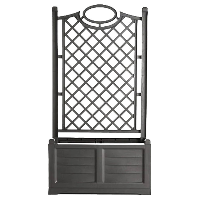 Bama Fioriera Separe da Giardino Con Pannello Decorativo Antracite Bama