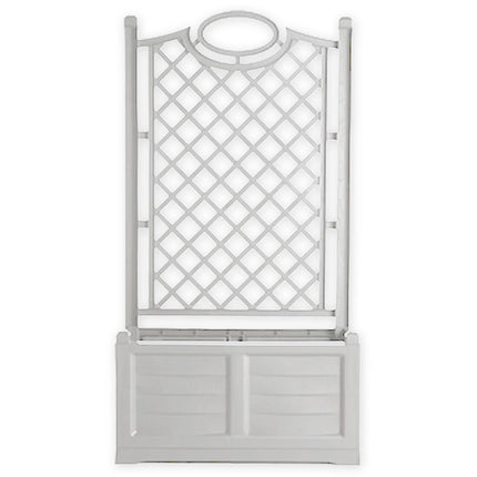 Bama Fioriera Separe da Giardino Con Pannello Decorativo Bianco Bama