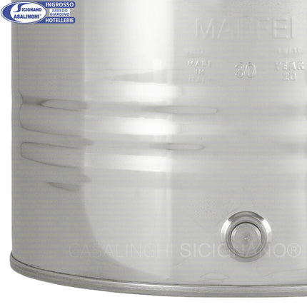 Fustino Olio 30L in Acciaio Inox 18/10 AISI 304 BA - Made in Italy MULTI INOX MAFFEI