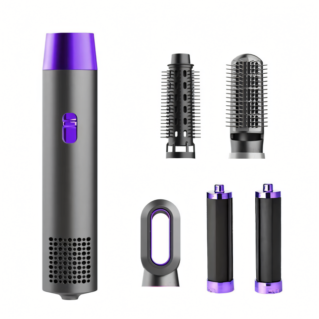 Multi-Styler Capelli 5 in 1 Asciugacapelli Volumizzante Modellatore Multifunzione con 5 Accessori Intercambiabili Tecnologia Anticrespo in ABS D&D Casalinghi