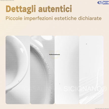 Set 6 Tazze da Tè con Piattino in Porcellana Bianca – 12 Pezzi, Design Rigato, Lavabili in Lavastoviglie Star