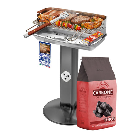 Barbecue a Carbonella in Acciaio con Accessori – Da Esterno Casalinghi Sicignano