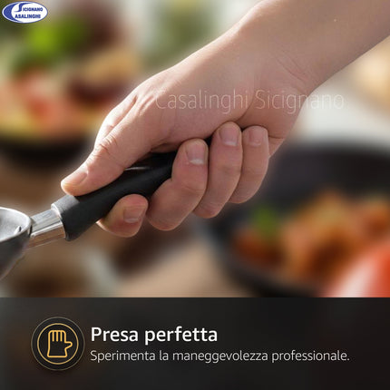 Cottura Pura Martina: Meno Olio, Zero Sforzo | Set 4 Padelle Antiaderenti (16-28cm) - Riduci Grassi - Made in Italy Accademia Mugnano