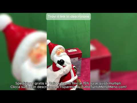 Decorazione con Babbo Natale con LED Dec. Assortiti Cm.25h