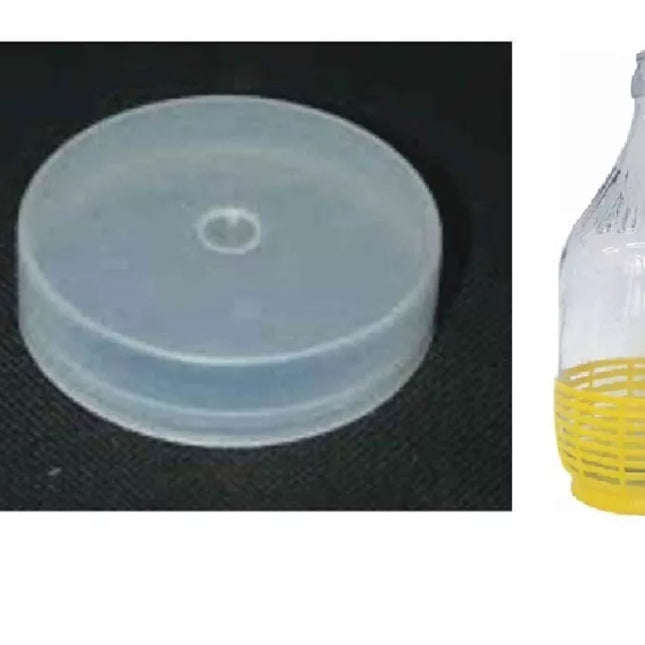 Ambrosio Vetri Tappo per Damigiana Dama da 5L, Bocca Stretta, in Plastica, Food Grade, Made in Italy Ambrosio Vetri