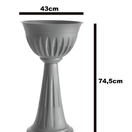 Bama Colonna Alba Ø43X74,5H Vaso Decorativo 20L Per Esterni E Interni