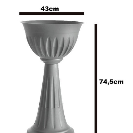 Bama Colonna Alba Ø43X74,5H Vaso Decorativo 20L Per Esterni E Interni Bama