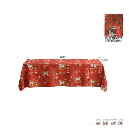Tovaglia Felpata Imperia Natalizia PVC Bordino 120x190-230-250 cm