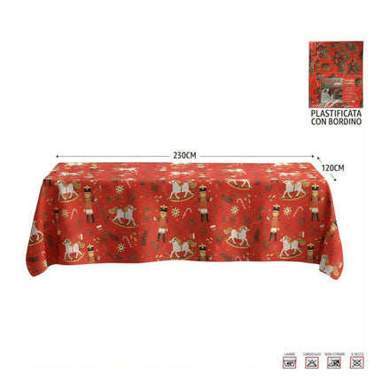 Tovaglia Felpata Imperia Natalizia PVC Bordino 120x190-230-250 cm