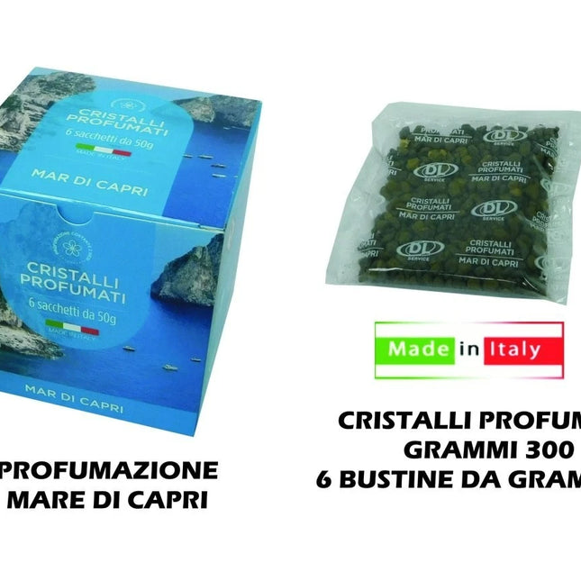 Cristalli Profumati 6 Bustine 50 g Made in Italy Casa Armadio Lavatrice Mar di Capri Domestik Line Service
