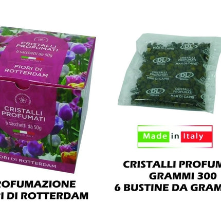 Cristalli Profumati 6 Bustine 50 g Made in Italy Casa Armadio Lavatrice