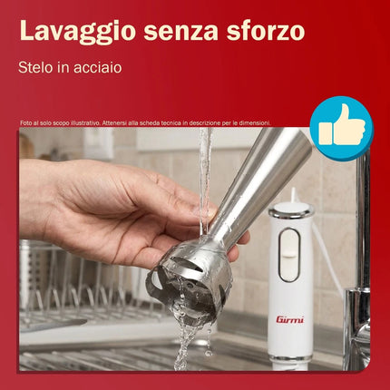 Frullatore a Immersione Girmi MX0300 Minipimer 400W Acciaio Inox Cucina 2 Veloci Girmi