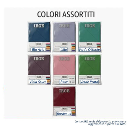 Completo Letto Singolo IRGE Marta Tinta Unita Lenzuolo Sotto Angoli Sopra Federa Irge
