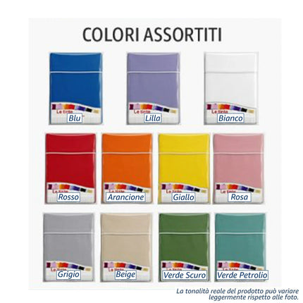 Coppia Federe Cuscino Letto 50x80cm IRGE Tinta Unita Cotone Poliestere Due Pezzi Irge