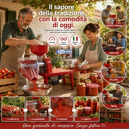 Spremipomodoro Elettrico con Banchetto Palumbo TS Plast – Modello Professionale 250 kg/h Gruppo Palumbo