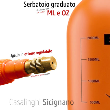 Nebulizzatore a Pressione per Piante 2 Litri con Ugello in Ottone Tutto Tutto Meno Meno®