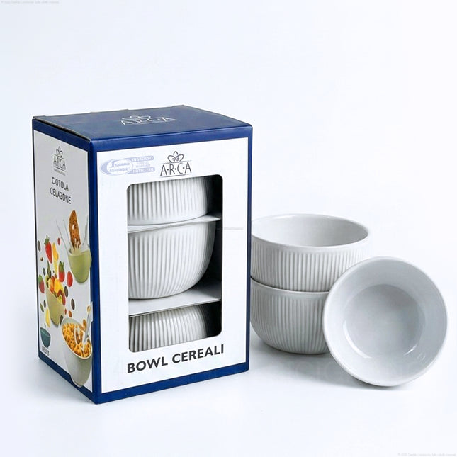Set 3 Ciotole Impilabili Arca in Ceramica | Salvaspazio per Cucine Piccole (Ø 14 cm) Arca