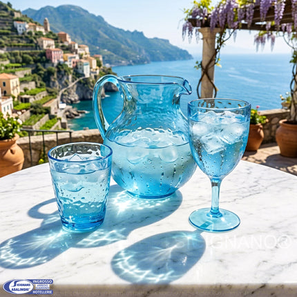 Bicchiere Tumbler Effetto Vetro Martellato in Acrilico Infrangibile (400ml) Arca