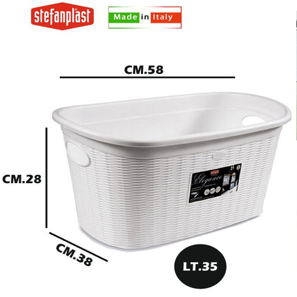 Stefanplast Cesta Portabiancheria Elegance Ovale Design Raffinato Per La Casa