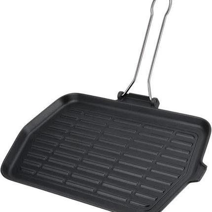 Bistecchiera in Ghisa per Induzione Ilsa Dietella Rettangolare 23x36 cm | Piastra Rigata per Grigliare Senza Grassi, Gas e Vetroceramica Ilsa