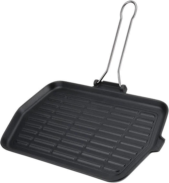 Bistecchiera in Ghisa per Induzione Ilsa Dietella Rettangolare 23x36 cm | Piastra Rigata per Grigliare Senza Grassi, Gas e Vetroceramica Ilsa