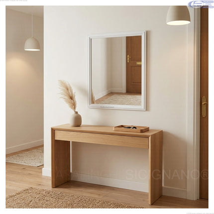 Feridras Specchio da Bagno 50 x 60 cm con Cornice in ABS Bianco – per Casa e Bagno Feridras