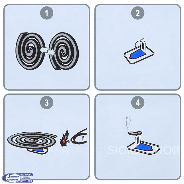 Profumatori Esterno Citronella "Total Black" - Formato Monodose (Bundle 100 Spirali) Tutto Tutto Meno Meno®