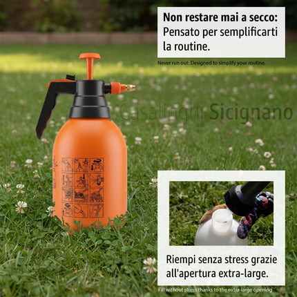 Nebulizzatore a Pressione per Piante 2 Litri con Ugello in Ottone Tutto Tutto Meno Meno®