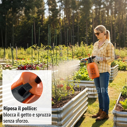 Nebulizzatore a Pressione per Piante 2 Litri con Ugello in Ottone Tutto Tutto Meno Meno®
