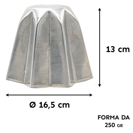 Stampo Pandoro Professionale a Stella in Alluminio – Oggettistica Liotti, Diverse Misure (250 g, 500 g, 750 g, 1 kg) 250 g Oggettistica Liotti
