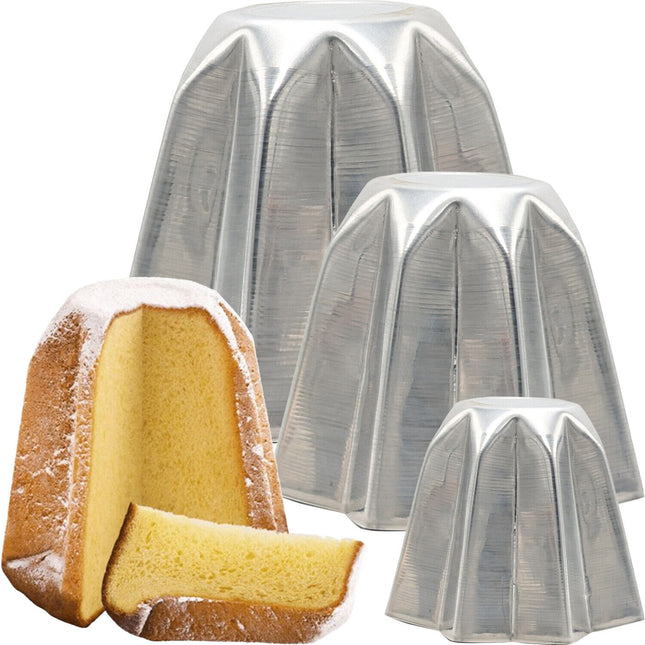 Stampo Pandoro Professionale a Stella in Alluminio – Oggettistica Liotti, Diverse Misure (250 g, 500 g, 750 g, 1 kg) Oggettistica Liotti