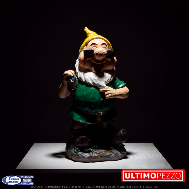 Nano da Giardino 40 cm in Resina | Statua da Esterno con Occhiali da Sole | ULTIMO PEZZO Mercury srl