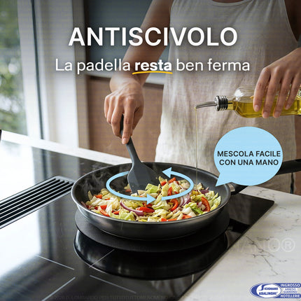 Tappetini Protettivi per Piano a Induzione in Fibra di Vetro 0,7 mm – Antigraffio, Antiscivolo, No‑Stick, Lavabili, fino a 250°C (Kit 5 pz, Rettangolare 35x25, Tondi Ø24 e Ø22) Arca