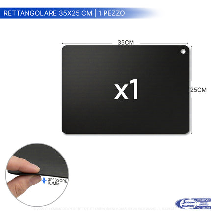 Tappetini Protettivi per Piano a Induzione in Fibra di Vetro 0,7 mm – Antigraffio, Antiscivolo, No‑Stick, Lavabili, fino a 250°C (Kit 5 pz, Rettangolare 35x25, Tondi Ø24 e Ø22) Rettangolare 35x25 cm | 1 pezzo Arca