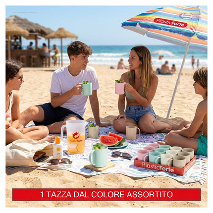 Tazza Mug in Plastica Resistente PlasticForte Linea Candy – 350ml Albero Forte Composite