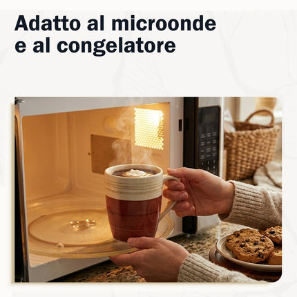 Set 6 Tazze Mug Ceramica Maitre Chef - Colori Assortiti Rustic Modern Barbier