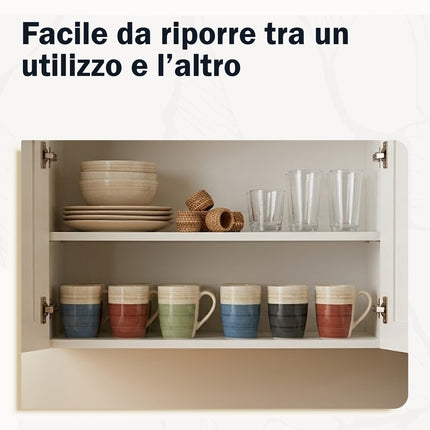 Set 6 Tazze Mug Ceramica Maitre Chef - Colori Assortiti Rustic Modern Barbier